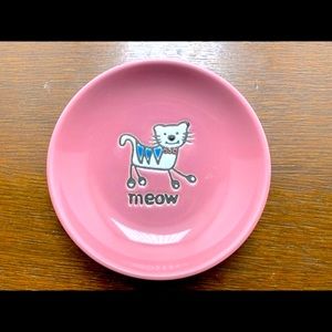 Petrageous Pink Meow Pet Bowl Ceramic